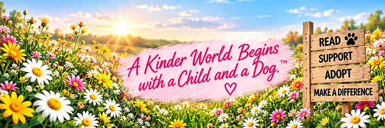 A Kinder World Begins with a Child and a Dog – Read, Support, Adopt, Make a Difference